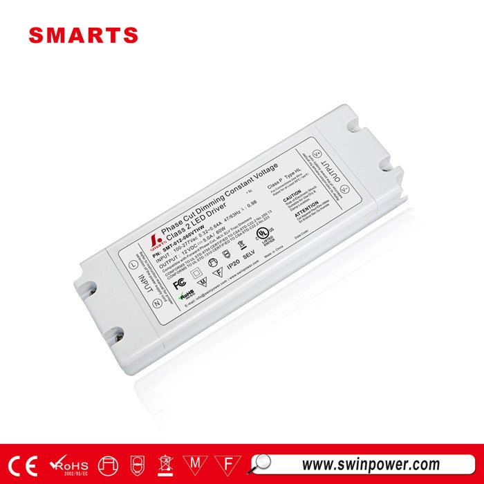 AC 220V a DC fuente de alimentación triac controlador led regulable 60w dc 12V 24V transformador LED
