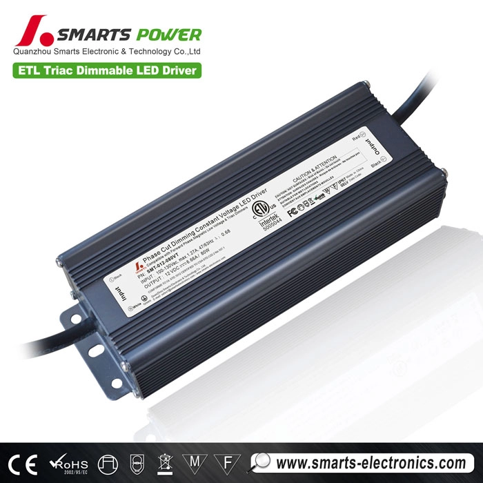 Controlador LED regulable triac de voltaje constante de 12V 80W