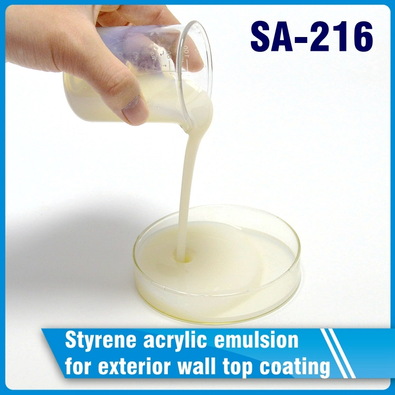 Emulsión acrílica de estireno para revestimiento de paredes exteriores SA-216