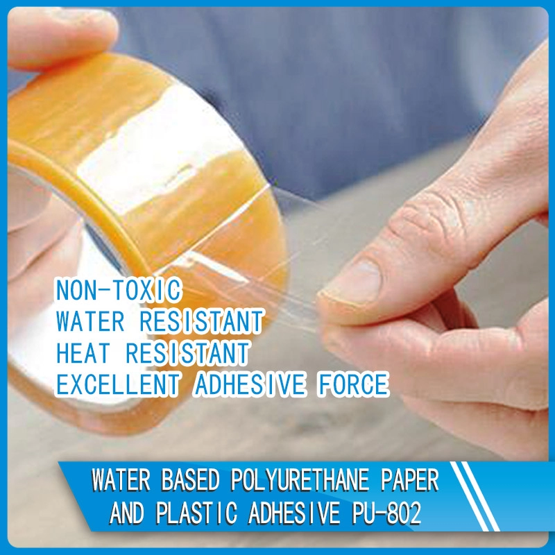 Adhesivo de poliuretano base agua para papeles y plásticos PU-802