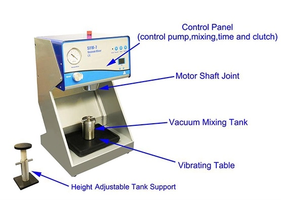 Máquina mezcladora de lodo al vacío con electrodo de laboratorio pequeño con contenedores
