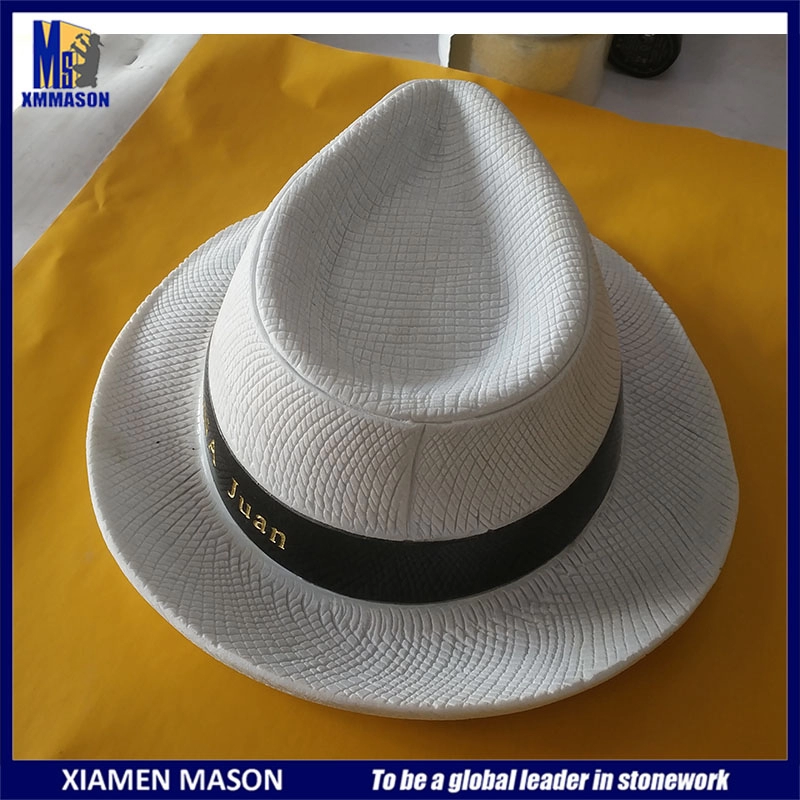 Sombrero blanco tallado personalizado