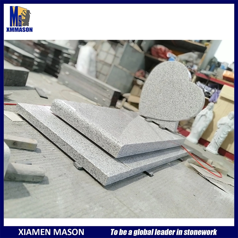 Mason Natural Stone Star White Good Price Heart Lápida para la venta