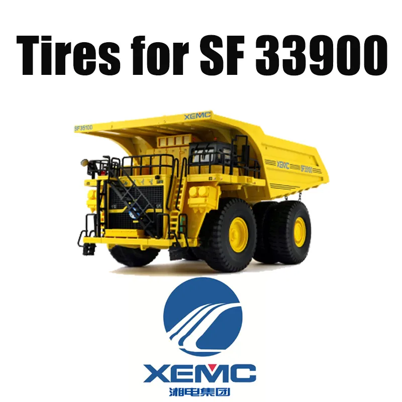 Camiones mineros de servicio pesado XEMC SF33900 equipados con neumáticos OTR todoterreno LUAN 46/90R57