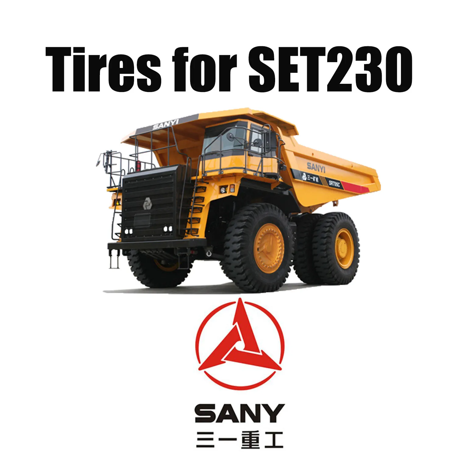 Neumáticos OTR radiales 40.00R57 con excelente banda de rodadura resistente a los cortes para camiones mineros SANY SET230