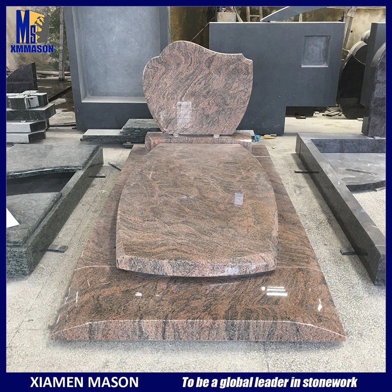 Lápida sepulcral de granito francés indio Juparana