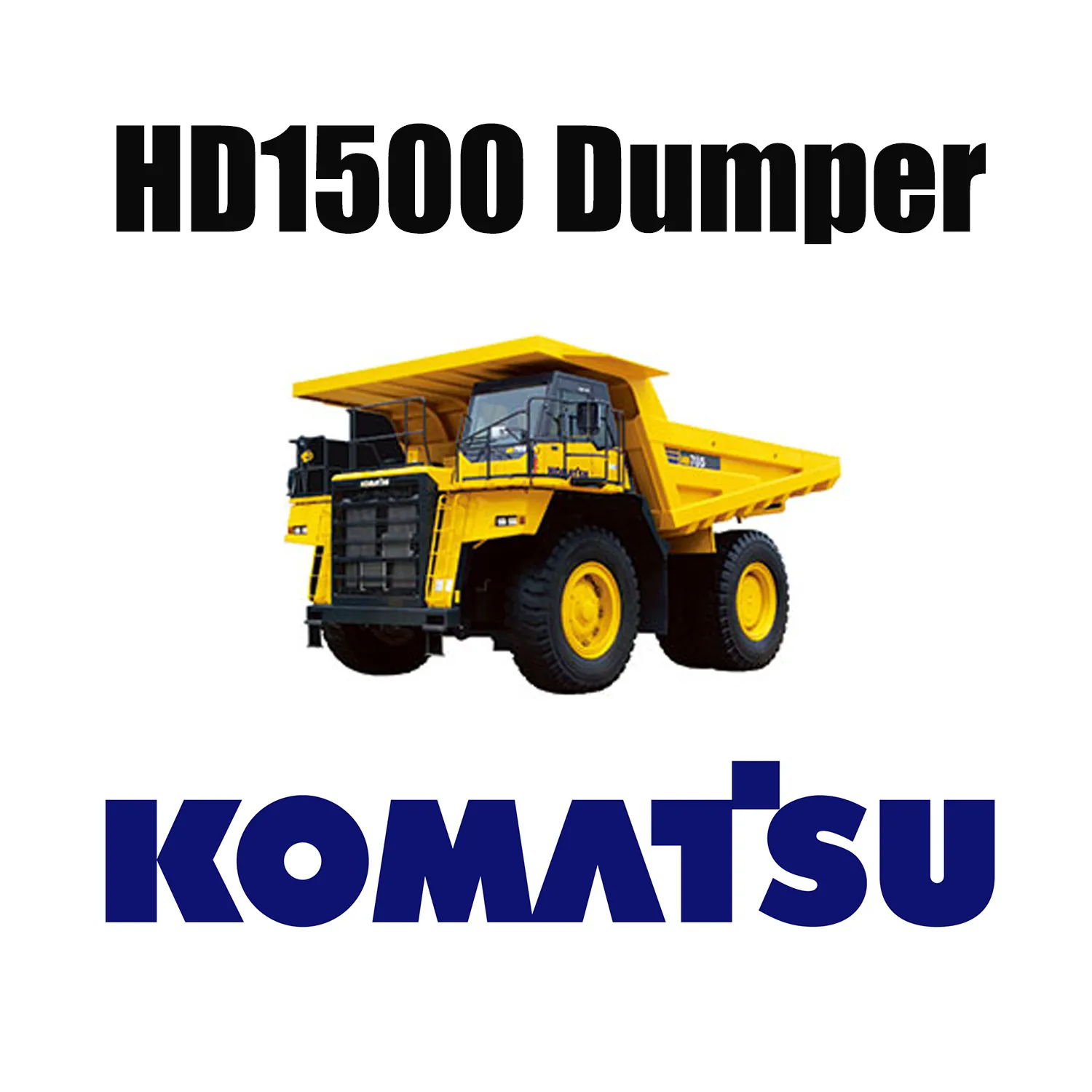 Camión mecánico KOMATSU HD1500 con neumáticos especiales para movimiento de tierras 33.00R51