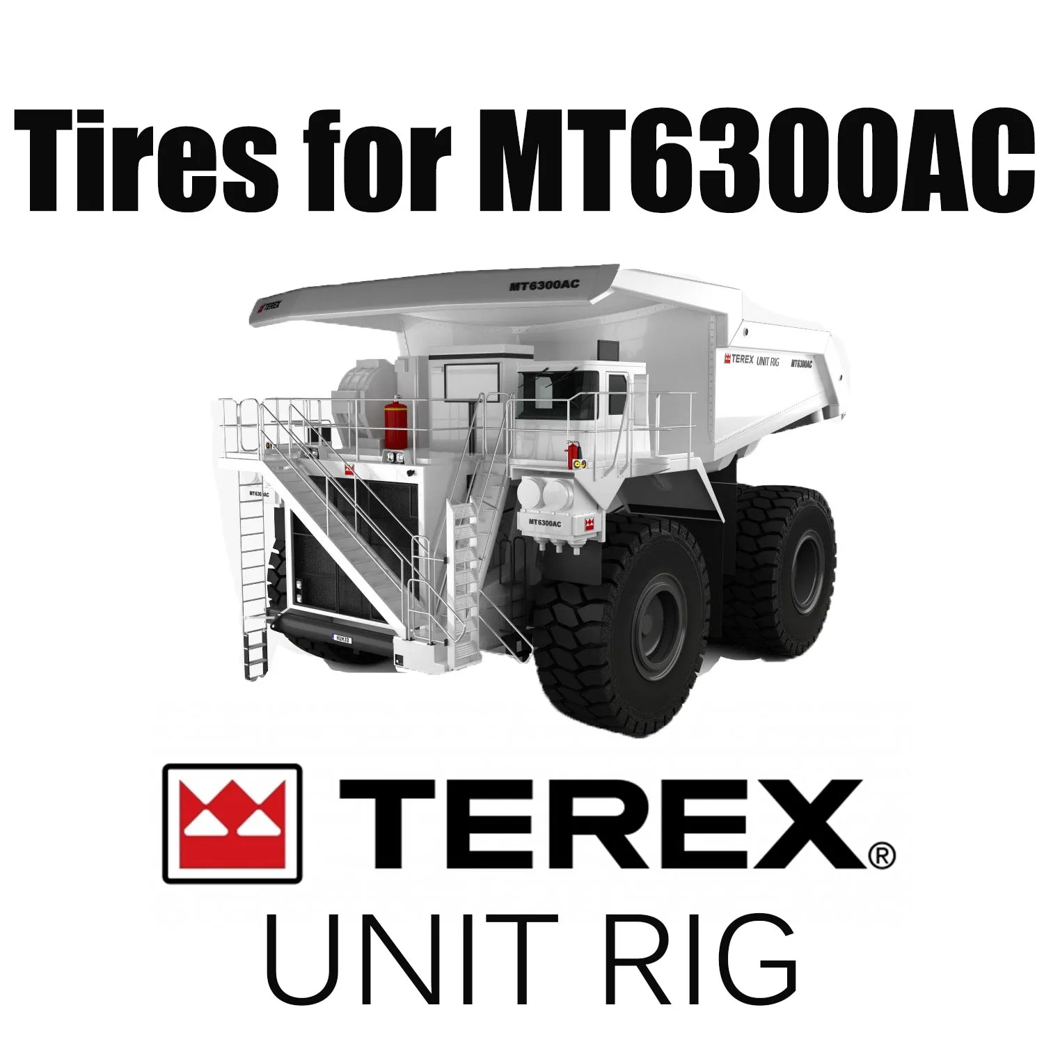 Camiones volquete UNIT RIG MT6300AC equipados con neumáticos todoterreno Giant 59/80R63