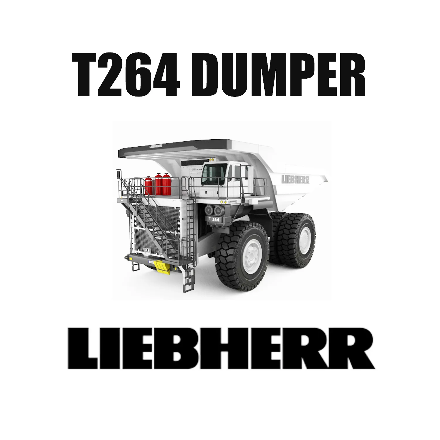 Camiones mineros Liebherr T 264 de 240 toneladas equipados con neumáticos para movimiento de tierra 40.00R57 E-4