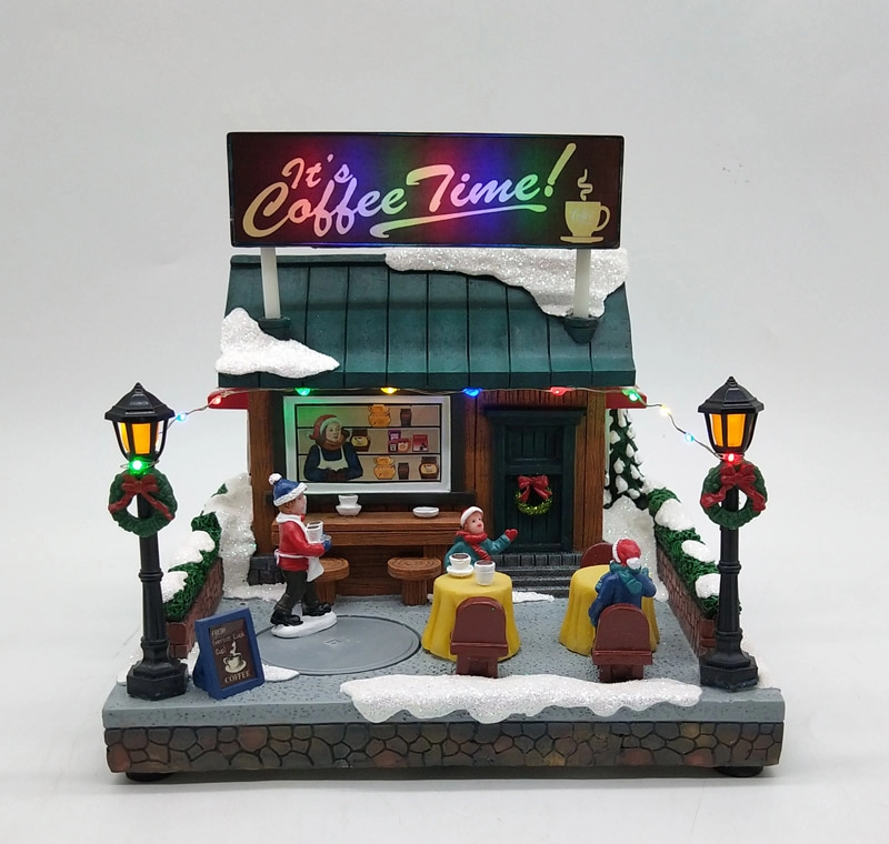 Light Up Animado Christmas Outdoor Happy Coffee Shop