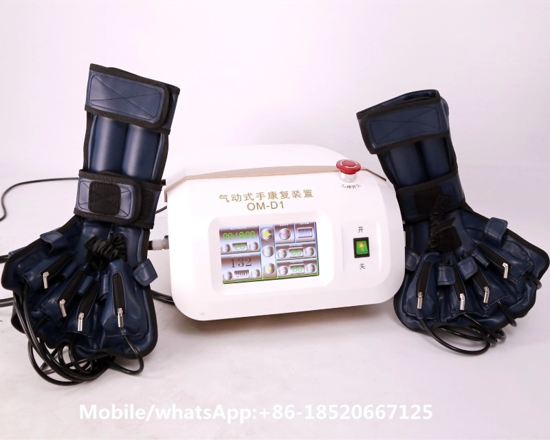 Dispositivo neumático de rehabilitación de manos para prevenir la contractura de la articulación de los dedos después de un accidente cerebrovascular