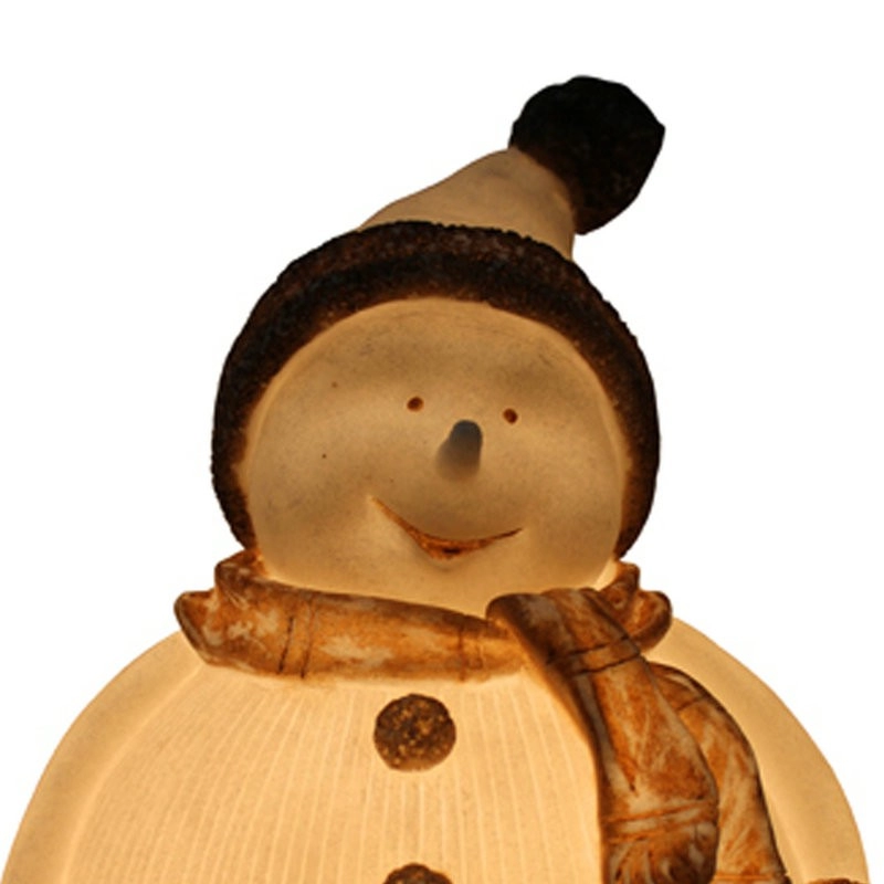 Best Seller White Christmas Lámpara de muñeco de nieve acanalada para uso en interiores