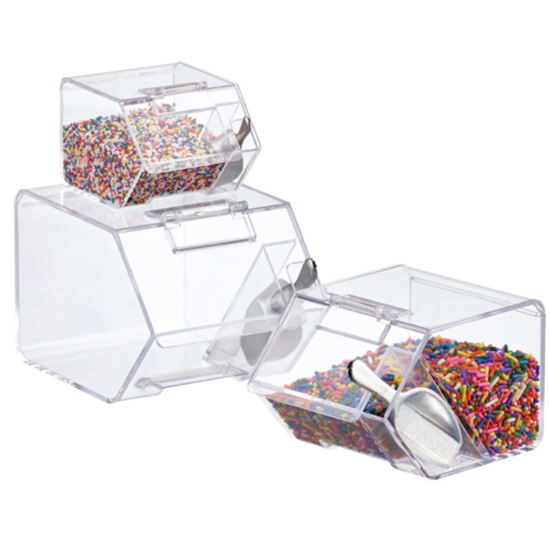 Caja de dulces de acrílico de lata de caramelo para la venta directa de fábrica de regalos