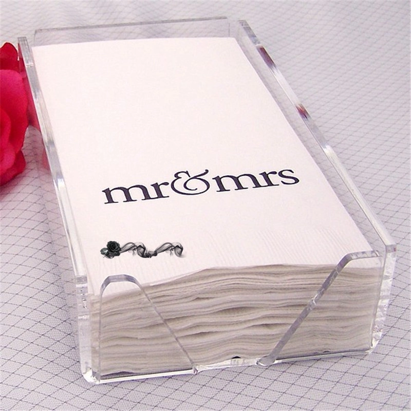 Elegante caja de pañuelos transparente de acrílico de diseño contemporáneo