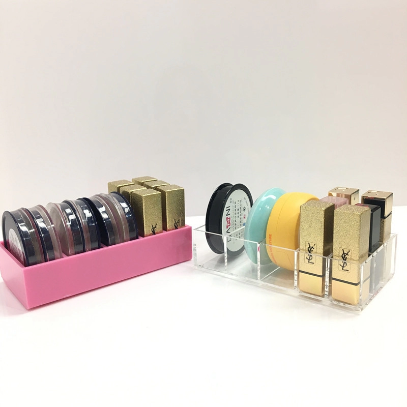 Organizador compacto de maquillaje acrílico rosa