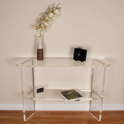 Mesa de consola de acrílico transparente moderna de 15 mm para decoración del hogar