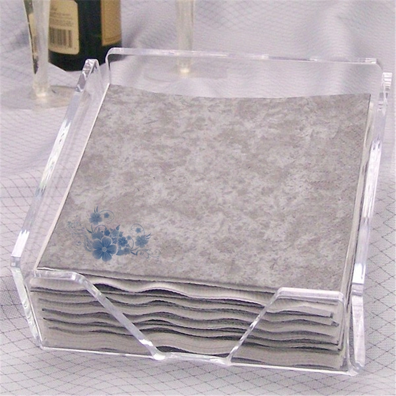 Caja de servilletas de acrílico personalizada con nuevo diseño de moda