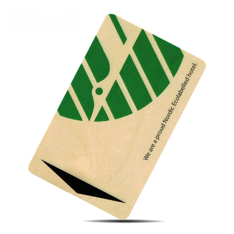 Tarjetas de madera ecológicas RFID con envíos Mifare Plus para control de acceso a hoteles de lujo