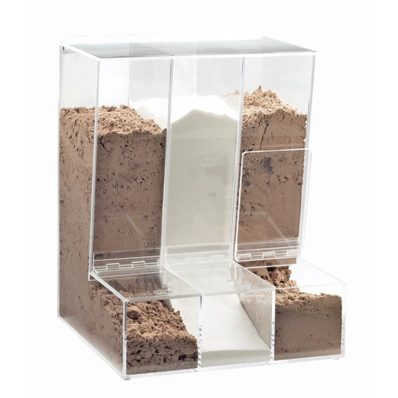 Contenedores de alimentos a granel modernos Caja de almacenamiento de dulces de plexiglás acrílico