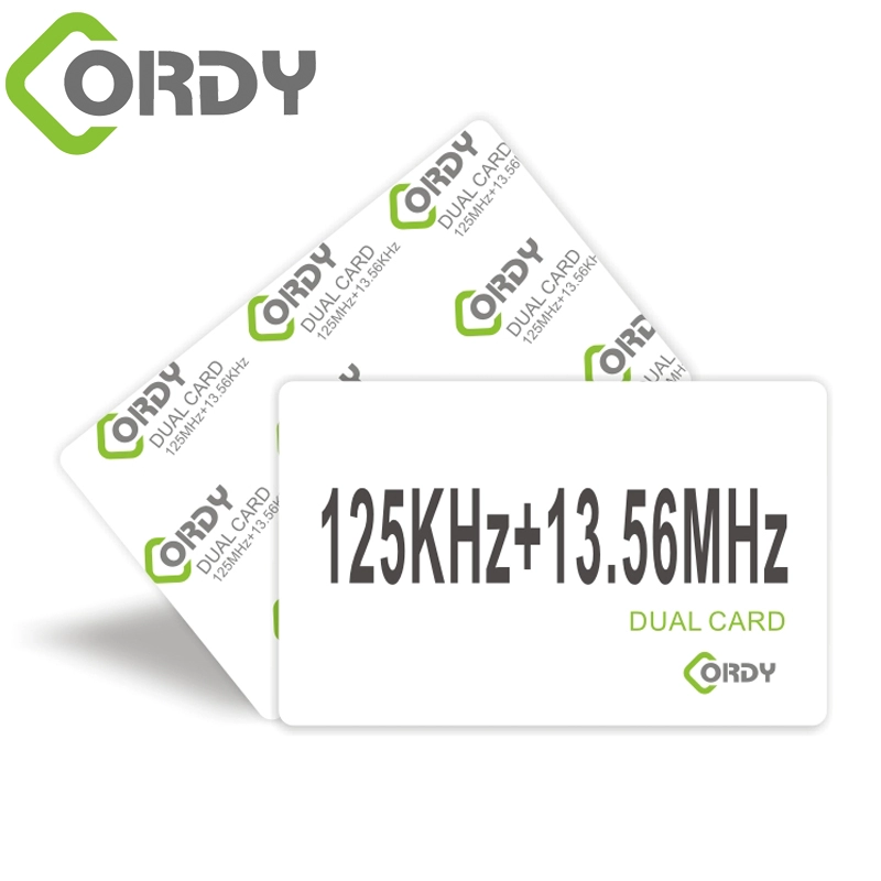 Tarjeta híbrida RFID 13.56MHz + tarjeta 125KHz con 2 chipsets
