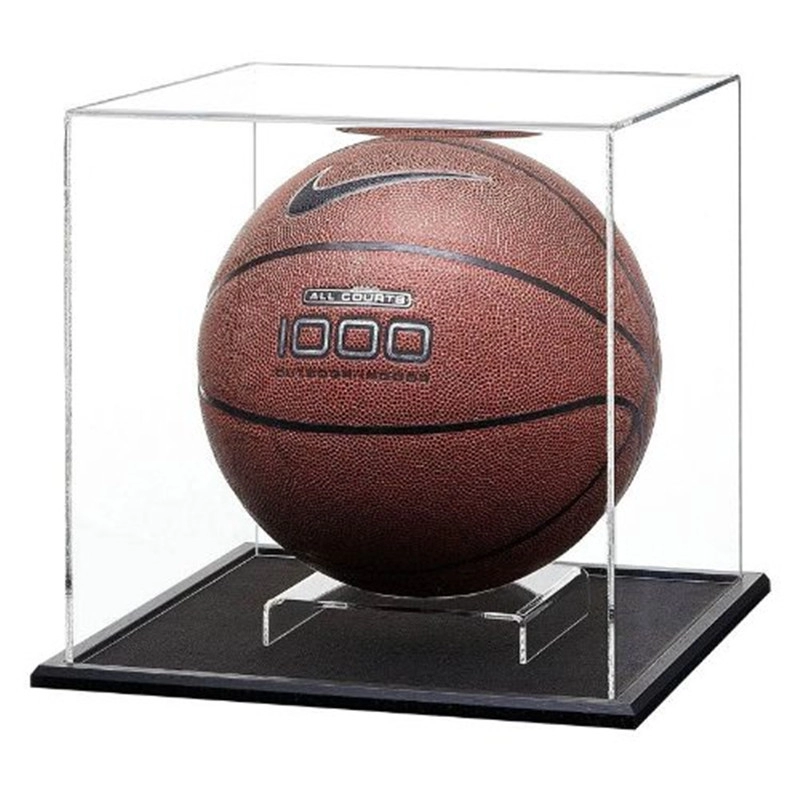 Caja de exhibición de baloncesto de acrílico transparente de lujo de moda