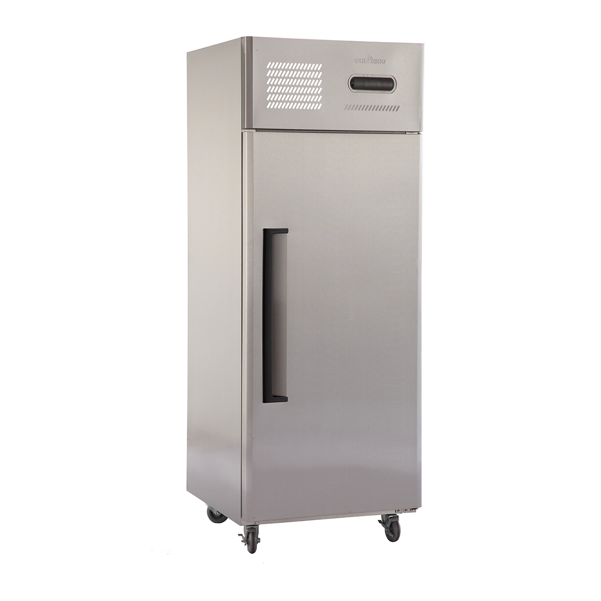 Refrigerador comercial con congelador vertical de acero inoxidable de una sola puerta