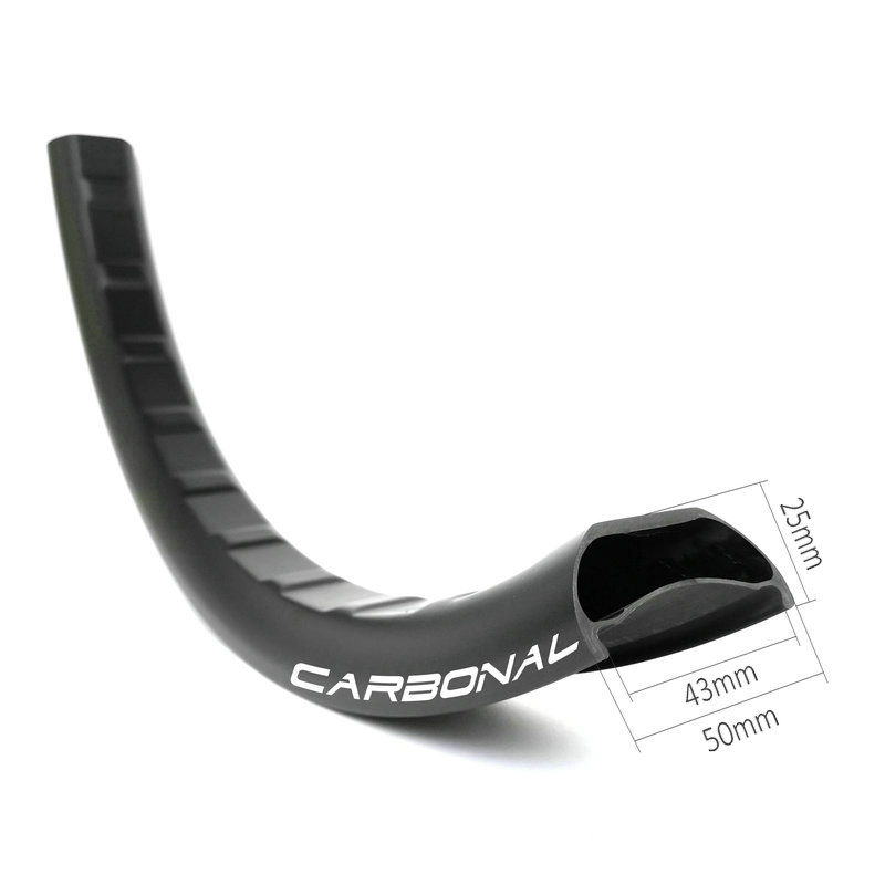 Llanta de carbono para bicicleta 29er plus, 50 mm de ancho, 25 mm de profundidad, sin gancho, lista para usar sin cámara