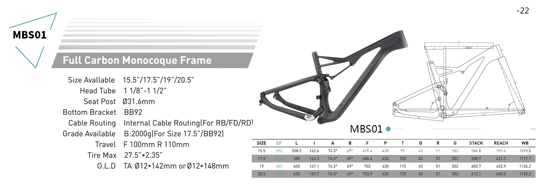 cuadro mtb 650b