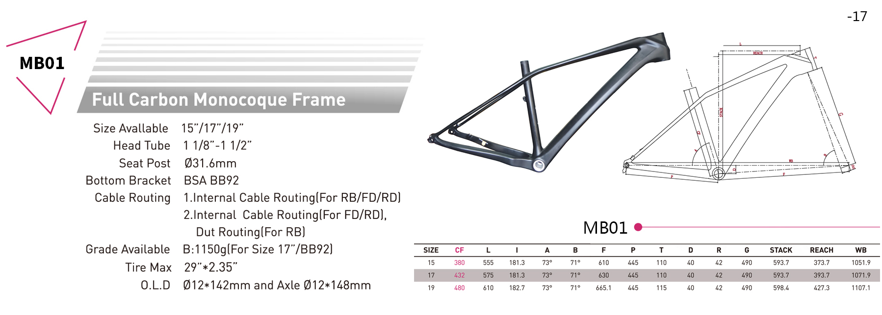 cuadro de carbono 29er