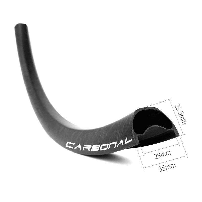 Llanta de carbono MTB Downhill 650b de 35 mm de ancho compatible sin gancho y sin cámara