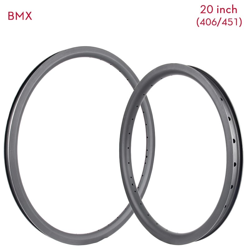 Llantas BMX de carbono de 20 pulgadas (406 mm / 451 mm) Pro BMX Bike Rim