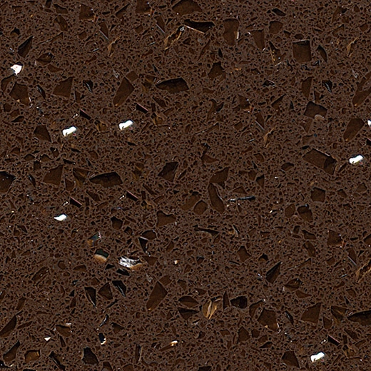 OP1815 Materiales de cuarzo de encimera de cocina marrón oscuro estelar