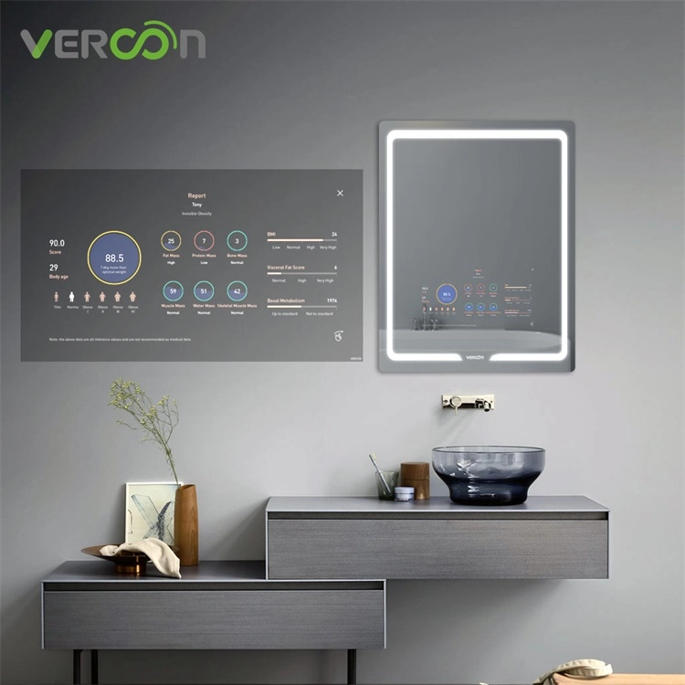 Vercon Espejos Inteligentes Android Touch Screen Smart Baño Espejo Tv Magic Mirror in Estate