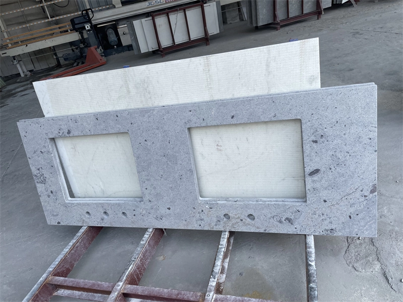 Encimeras de granito gris cemento para tocadores