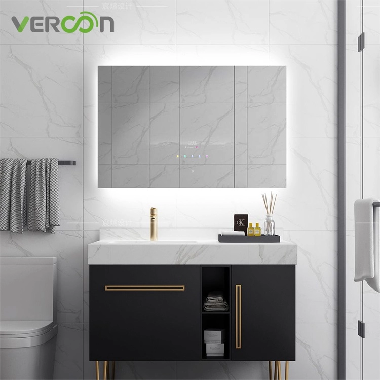 Espejo de tocador de pared para baño, espejo táctil Android, espejo inteligente con WIFI