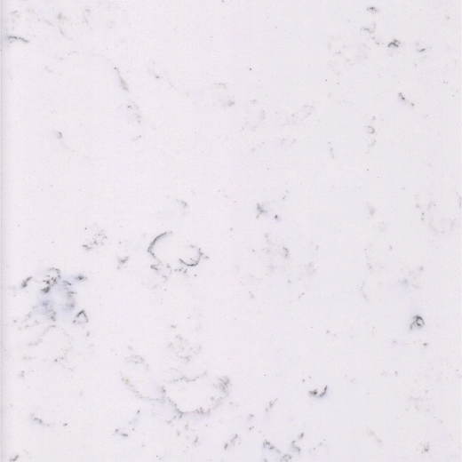 OP6304 Encimera de piedra compuesta de cuarzo blanco de Carrara de grano pequeño