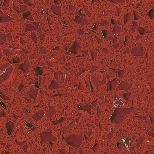 Tejas artificiales rojas estelares OP1801 del cuarzo para las tejas del suelo del hotel
