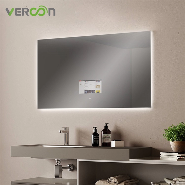 Vercon Smart Mirror Android OS 11 con pantalla táctil de 10,1 pulgadas, espejo de TV, espejo de baño