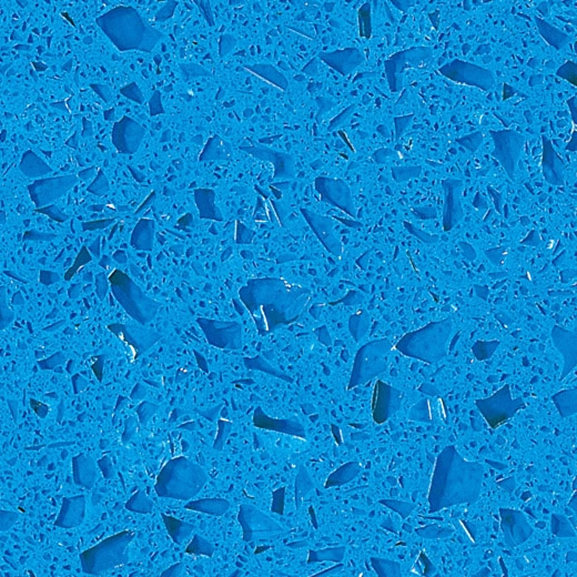 OP1813 Baldosas de cuarzo para pisos de color azul claro estelar de China