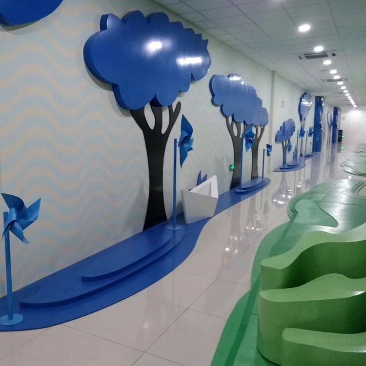 Decoración de fondo de hotel de oficina de pasillo de pintura de placa acrílica