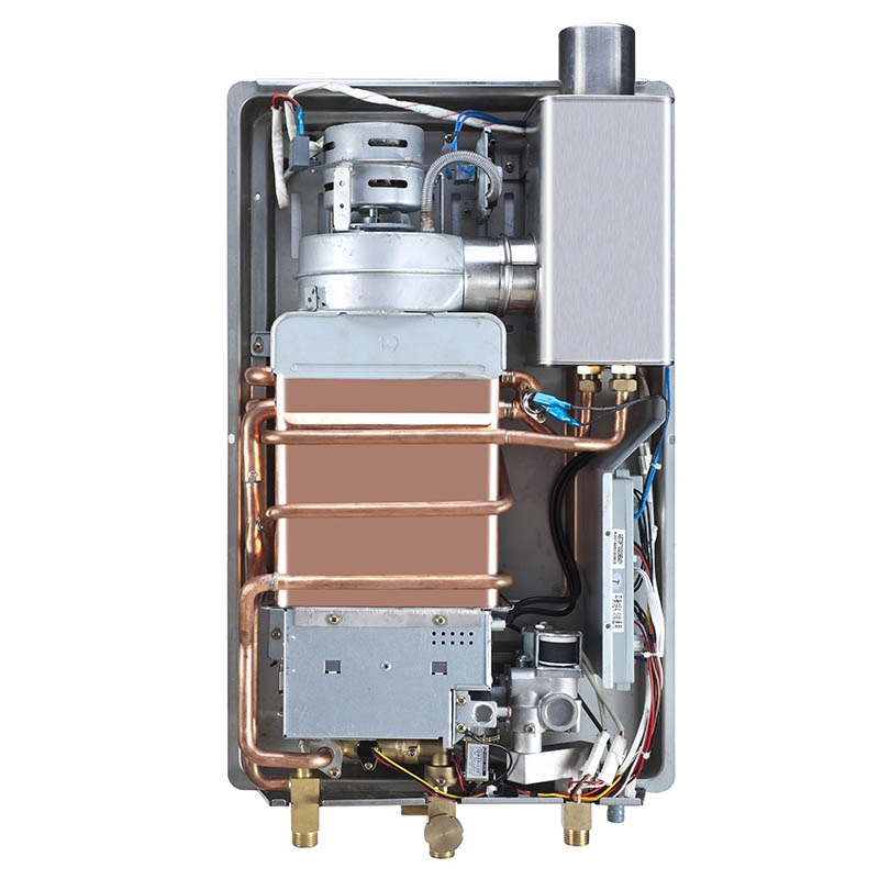 Calentadores de agua sin tanque de gas o propano de condensación de alta eficiencia