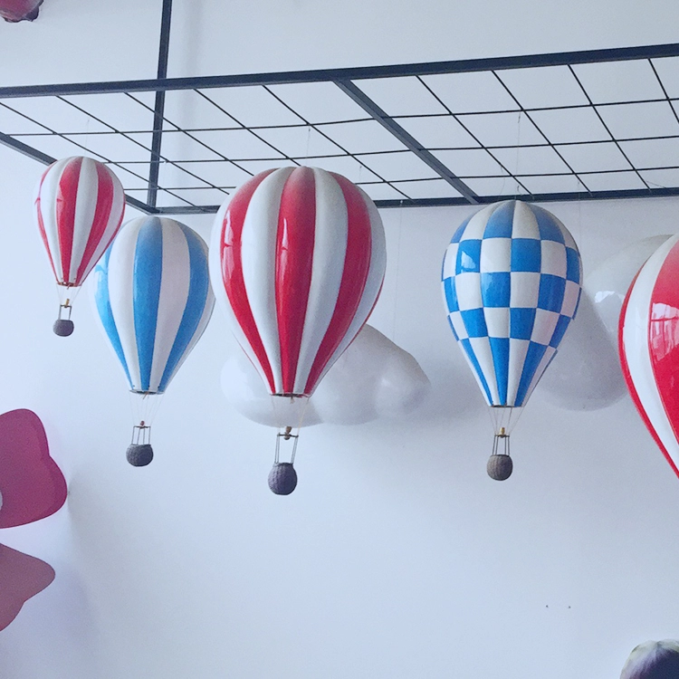 Accesorios de exhibición de ventana de globo de aire caliente de pintura a mano
