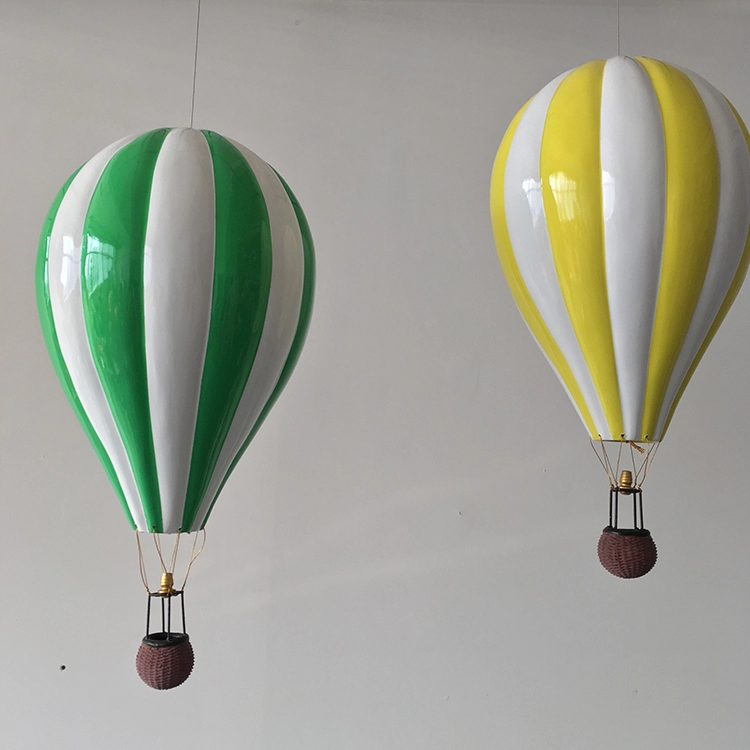 Accesorios de exhibición de ventana de globo de aire caliente de pintura a mano