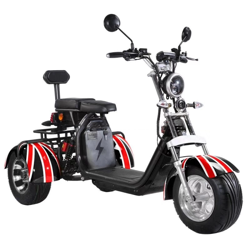 3 ruedas 45kmh velocidad máxima Electric citycoco 60v 1500w citycoco scooter eléctrico con neumático grueso