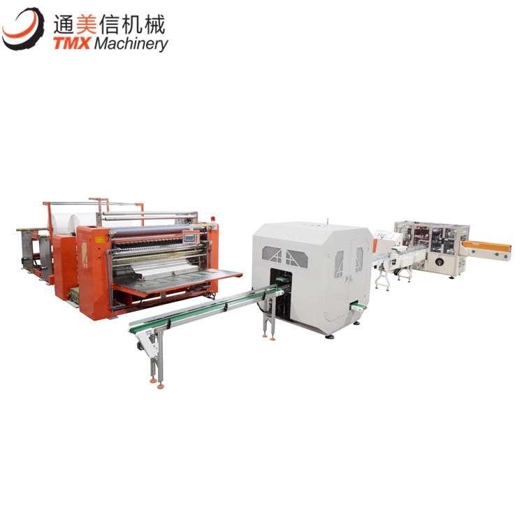 Línea de producción automática de máquina de papel de procesamiento de tejido facial plegado en V