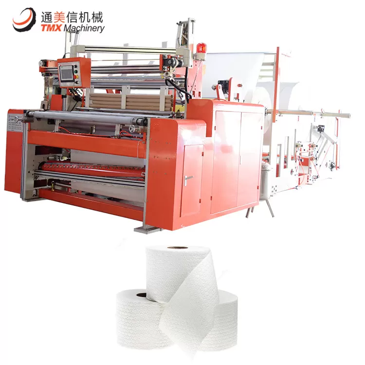Máquina rebobinadora de papel higiénico de alta velocidad totalmente automática
