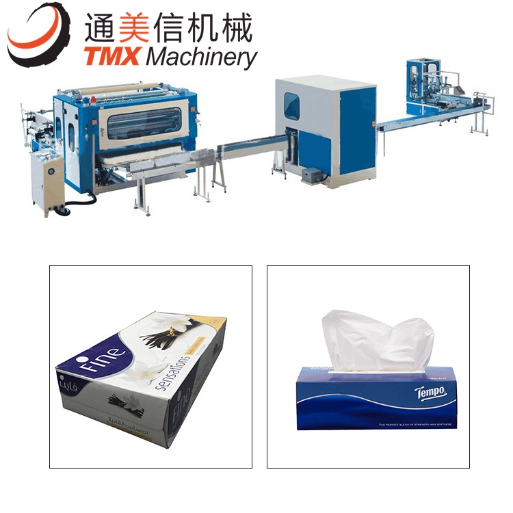 Línea de producción de máquina de entintado de caja de cartón de máquina plegadora de papel tisú facial