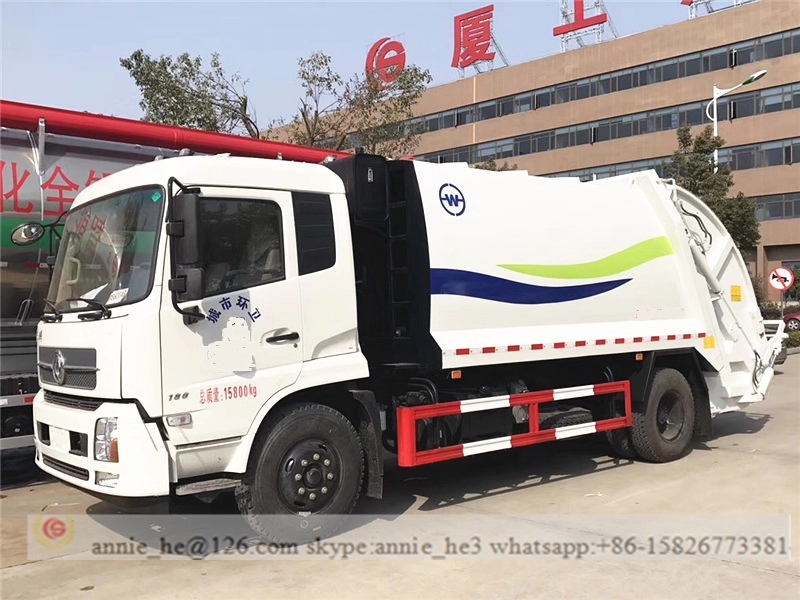 Camión compactador de basura autodescarga DongFeng 14m³