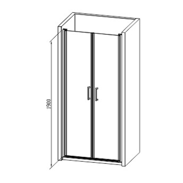 2 pivot glass shower doors_Duschtüren _douchedeuren_NEUNAS