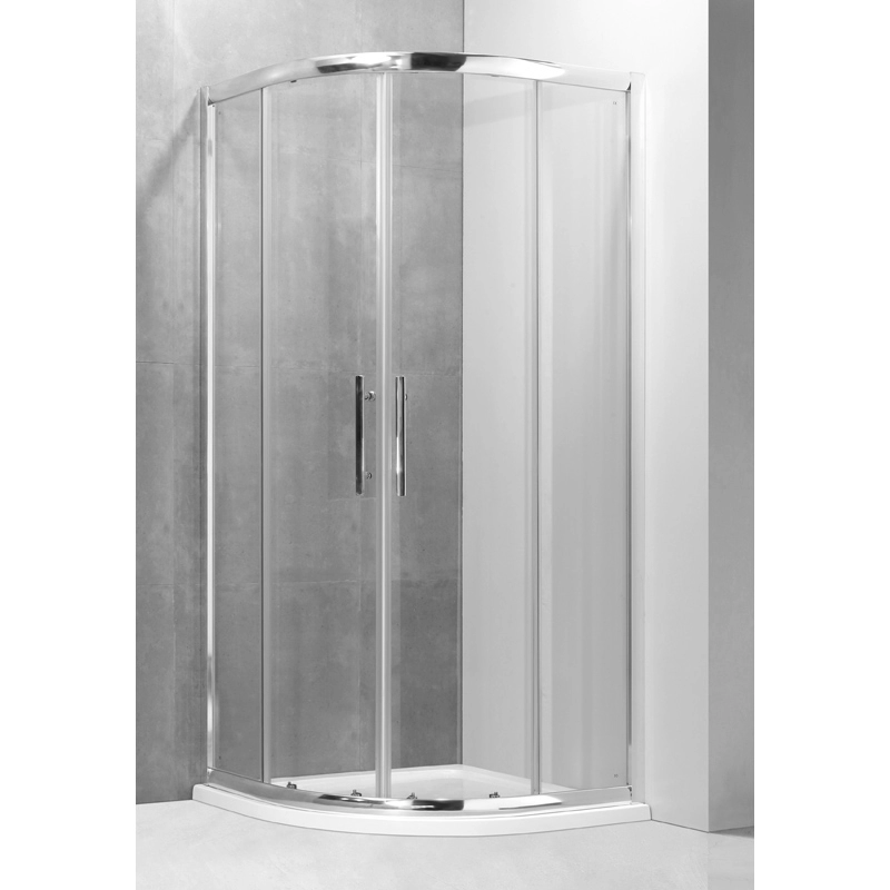 Mamparas de ducha de cuadrante con puerta corrediza de esquina
